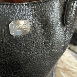 Black soft leather purse Ralph Lauren